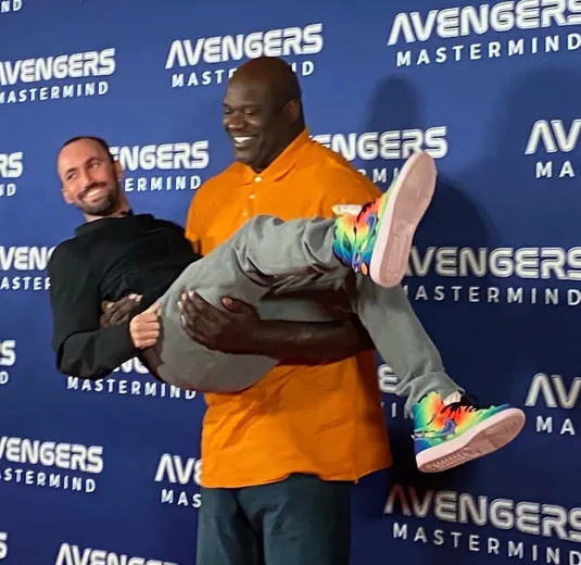 Dan Fleyshman with Shaquille O'Neal
