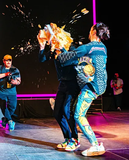 Dan Fleyshman with Steve Aoki