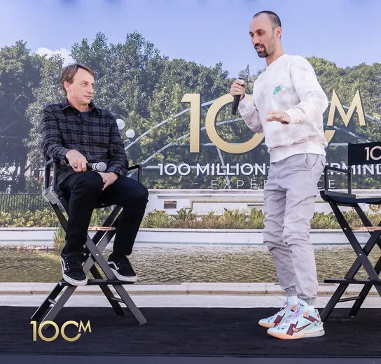 Dan Fleyshman with Tony Hawk